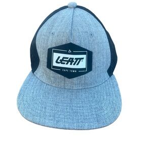 Leatt Racing Mens Capetown Hat Snapback Trucker Cap Black/Gray One Size